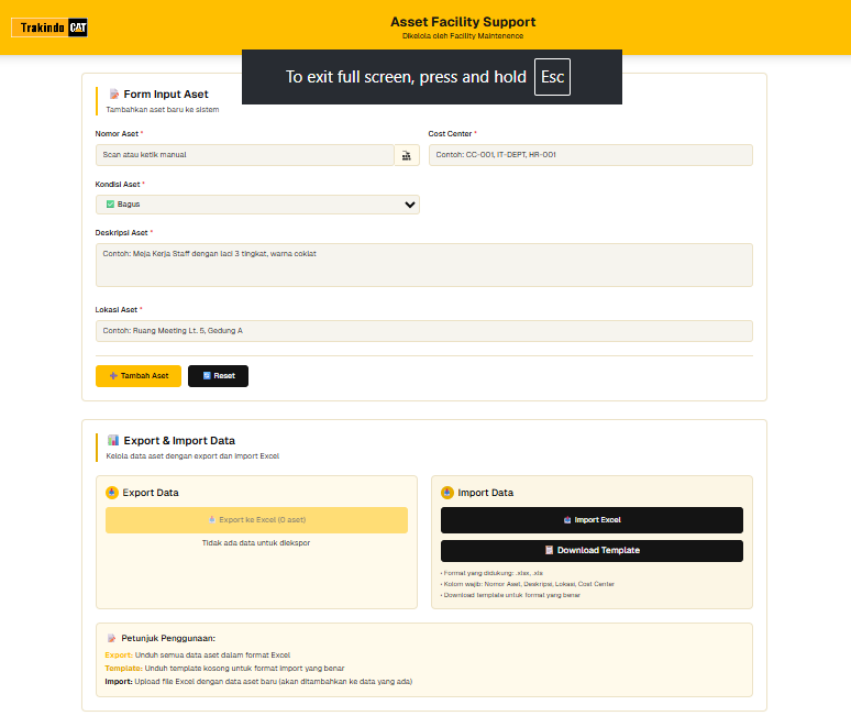 Asset Facility Support